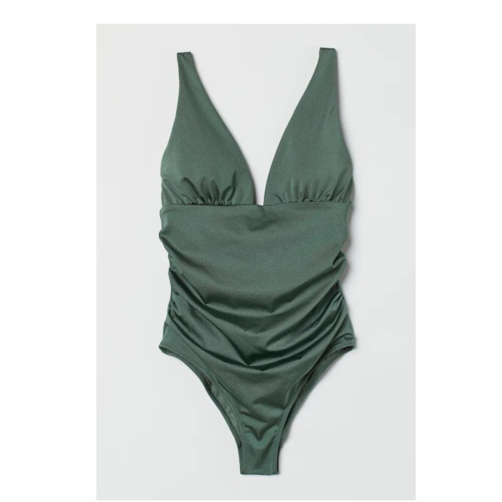 H&M Shaping Swimsuit- Khaki Green